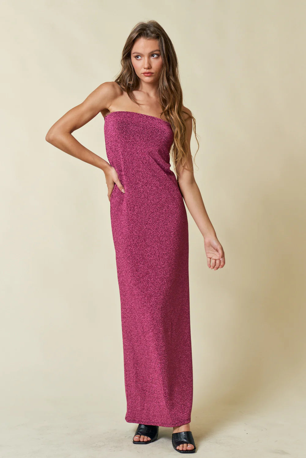 Glitter Tube Maxi Dress - Hedson.mx