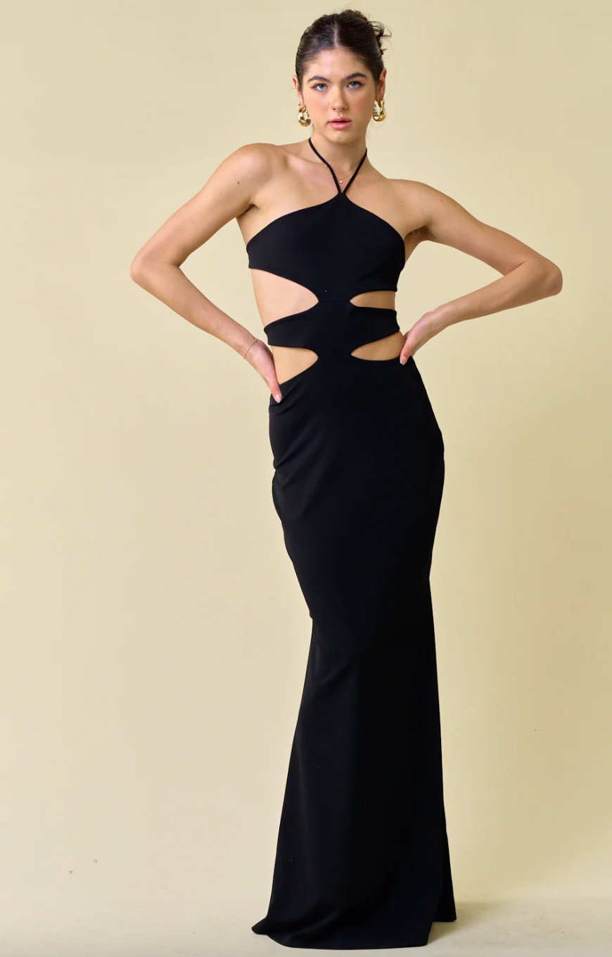 Halter Neck Cut Out Maxi Dress - Hedson.mx